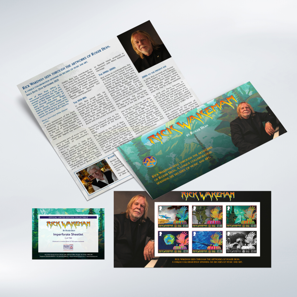 Isle of Man Rick Wakeman Stamps
